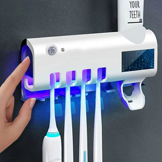 FreshPro® - Esterilizador de Cepillo UV + Dispensador 3 en 1 Antibacteriano