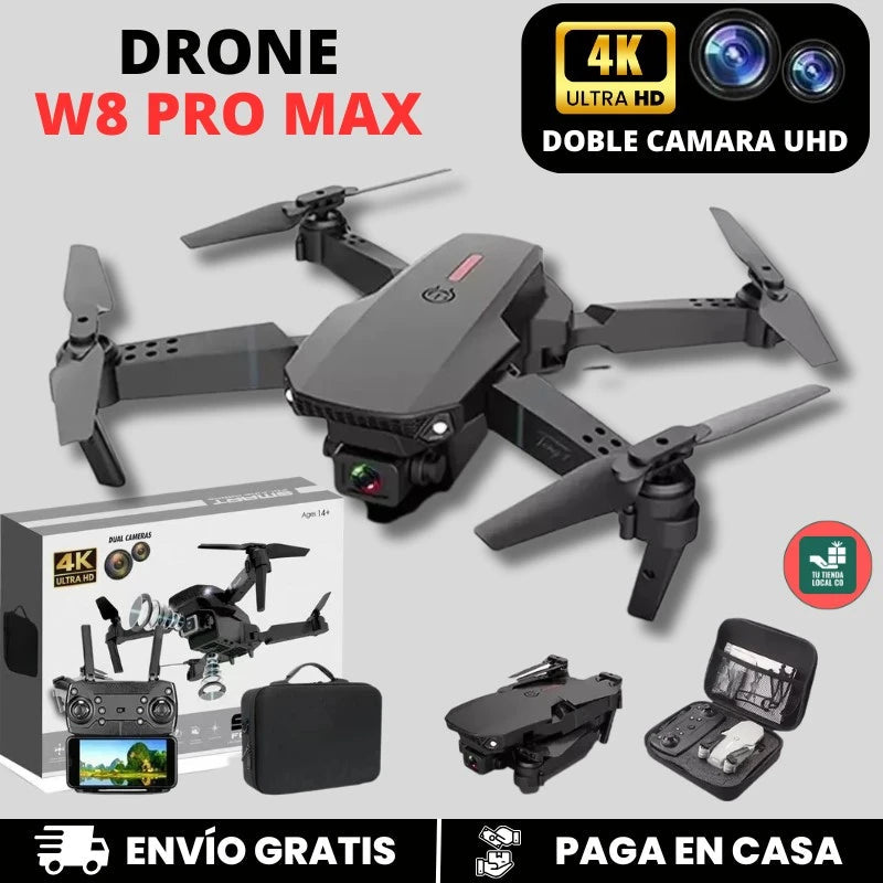 DRONE W8 PRO MAX - 2026, CON INTELIGENCIA ARTIFICIAL -  FOTOS Y VIDEOS EN 4K