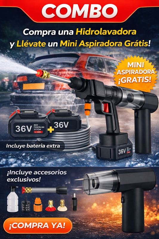 Limpieza profesional en casa sin cables + Batería Extra y  Mini Aspiradora GRATIS🔥