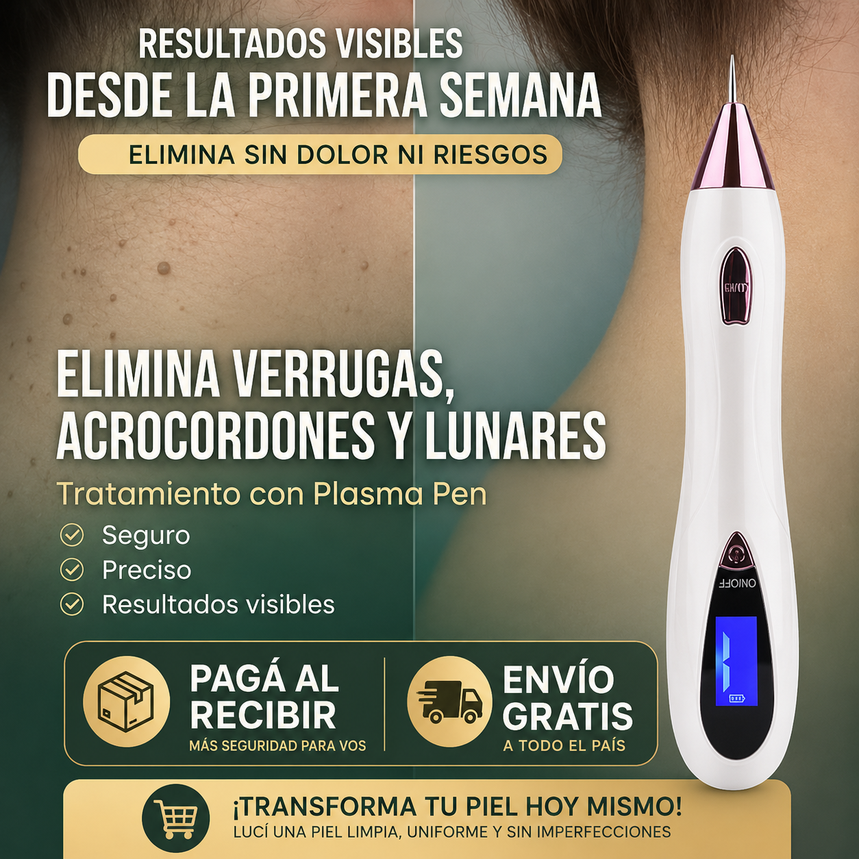 PLASMA PEN PRO - ELIMINADOR DE MANCHAS Y LUNARES