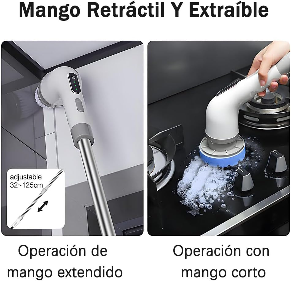 SPINMAX - CEPILLO DE LIMPIEZA 9 EN 1 MULTIUSOS ELECTRICO🫧
